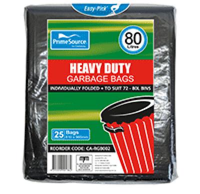 Garbage Bag Black H/Duty 80L*