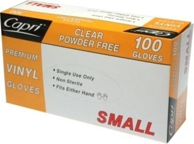 Small Powdered Clear Vinyl Gloves 100pc (10) - Click for more info