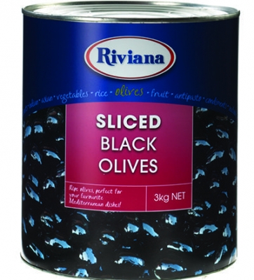 Black Olives Sliced 3kg - Click for more info